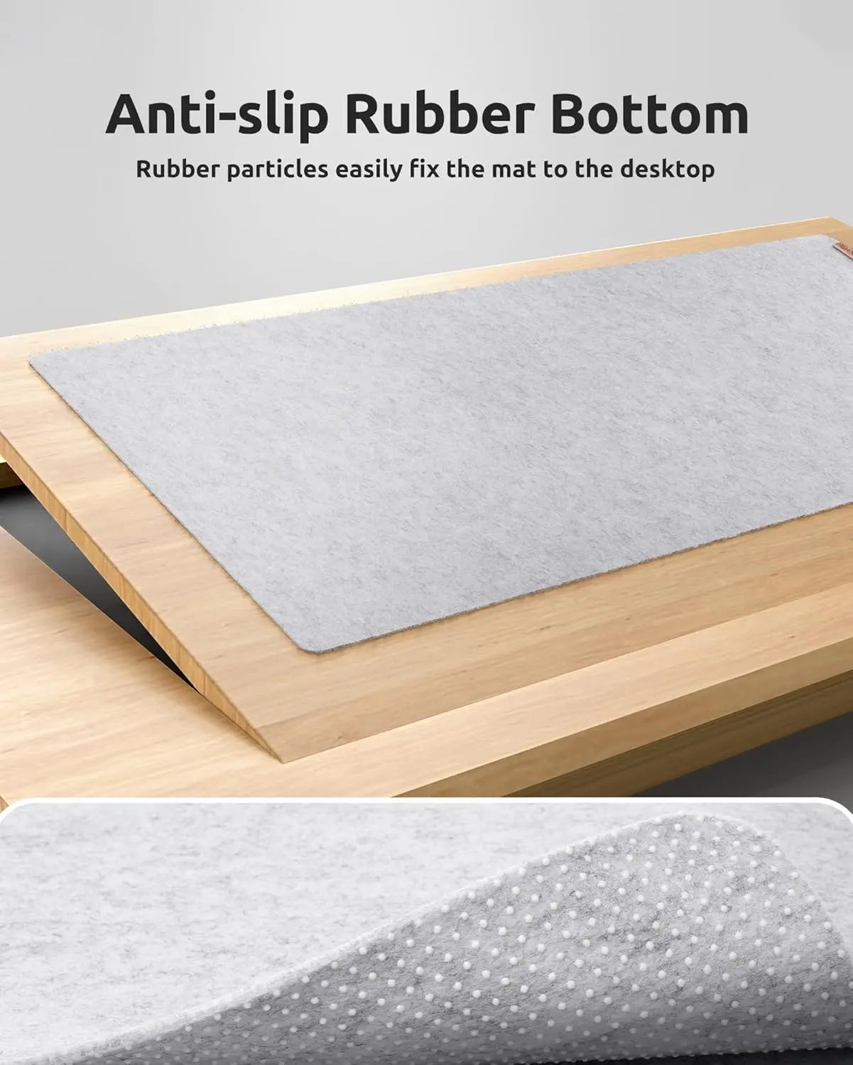 Large Felt Desk Mat Keyboard Mat - Computer Desk Pad for Keyboard and Mouse Pad - Desktop Mat - Felt Desk Pad
