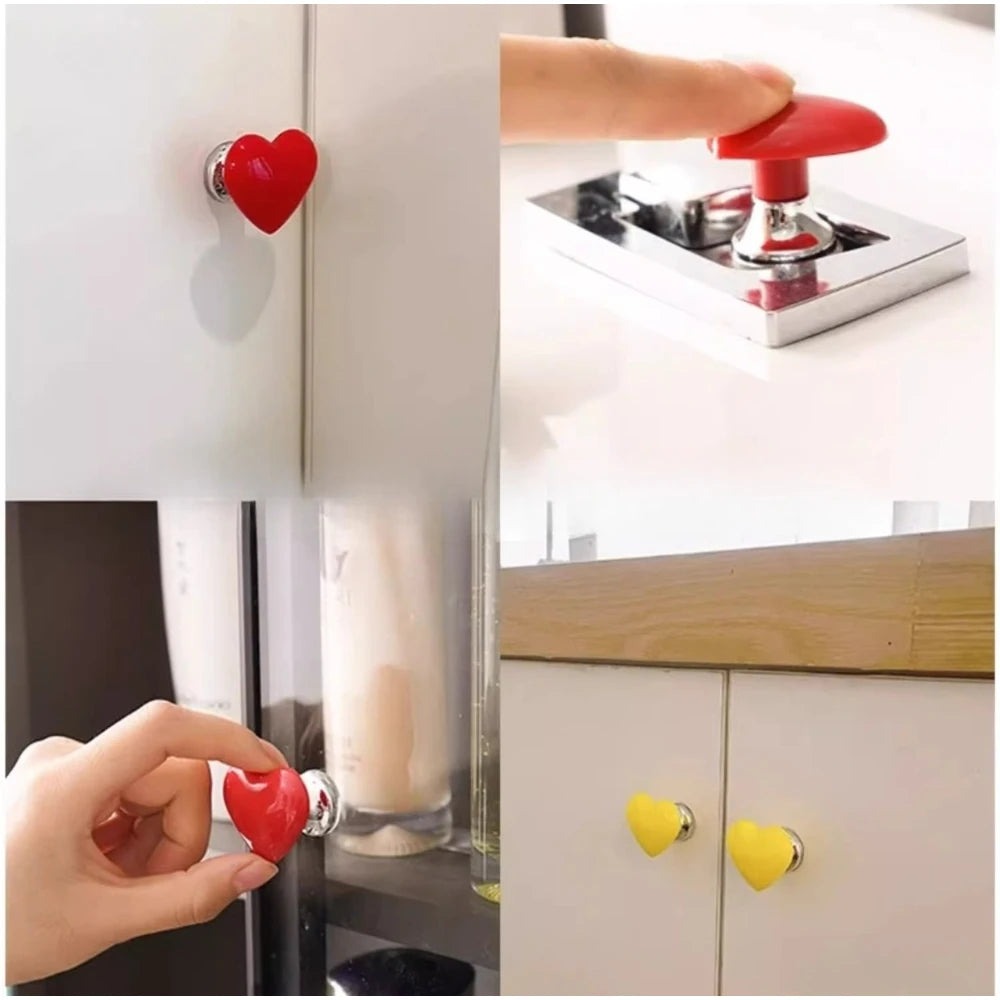 2pcs Handle Toilet Press Button, Heart Shaped Press Tank Push Switch, Toilet Lid Lifter, Practical Bathroom Accessory