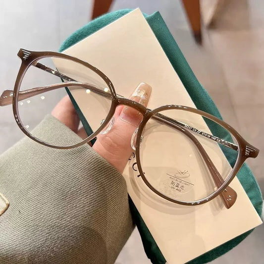 3pcs Women's Fashion Frame Ultra Light Oval Anti Blue Light Glasses Suitable for Daily Office Wear