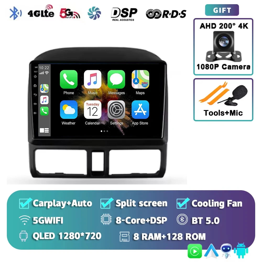 For Honda CR-V CRV 2 2001 - 2006 Android 15 Car Radio Multimidia Video Player WIFI+4G 2din Navigation GPS Head Unit Stereo