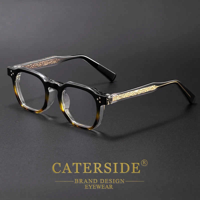 CATERSIDE Anti Blue Light Glasses for Men TR90 Frame High Quality Retro Square Computer Reading Glasses Women Optical Eyewear