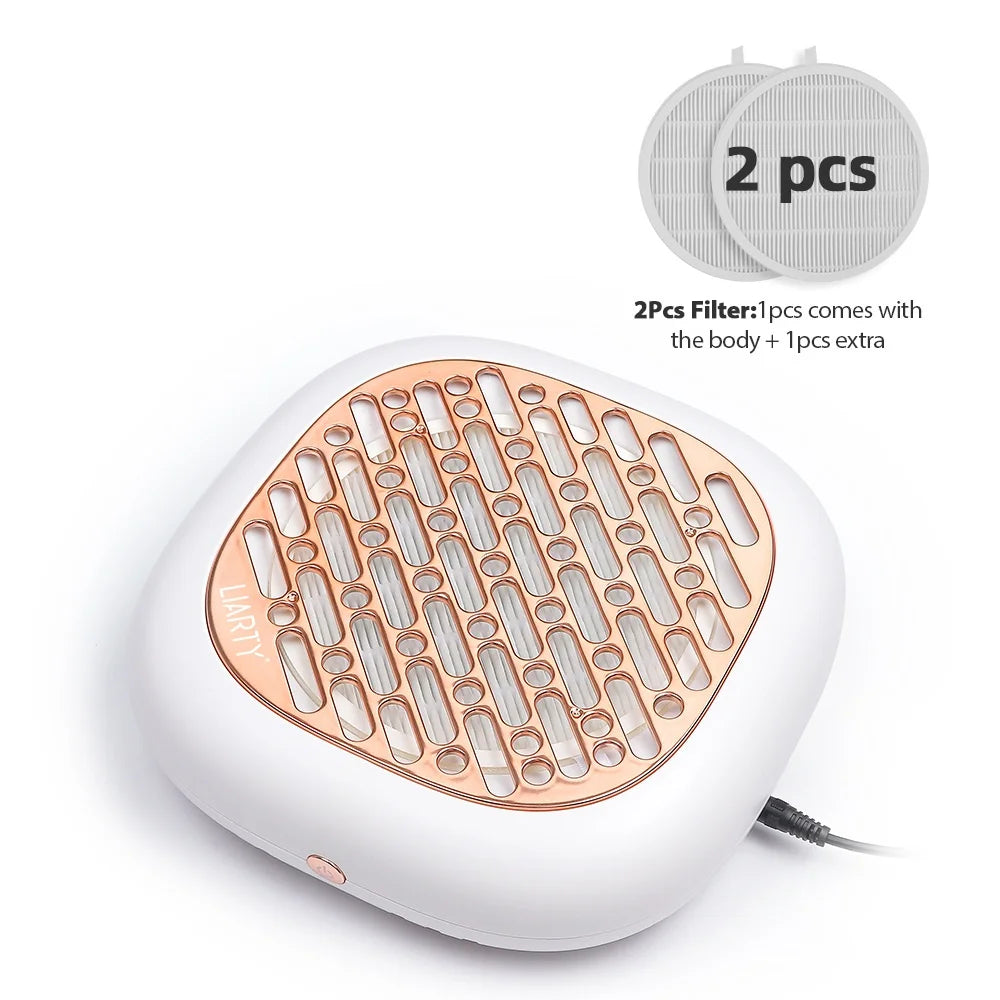 130W Super Suction Brushless Nail Dust Collector Powerful Nail Dust Extractor Nail Art Manicure Fan Vacuum Cleaner With 2 Filter