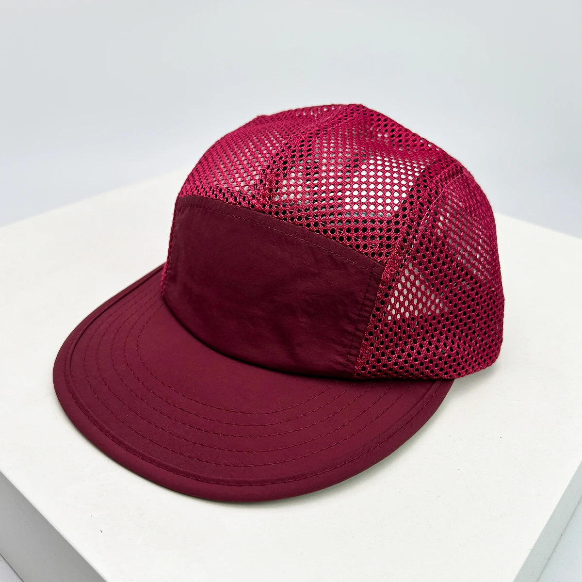 New Unisex Quick Drying Korean Casual Solid Baseball Hats Sunshade Mesh Breathable Peaked Caps Versatile Short Eave Fashion ins