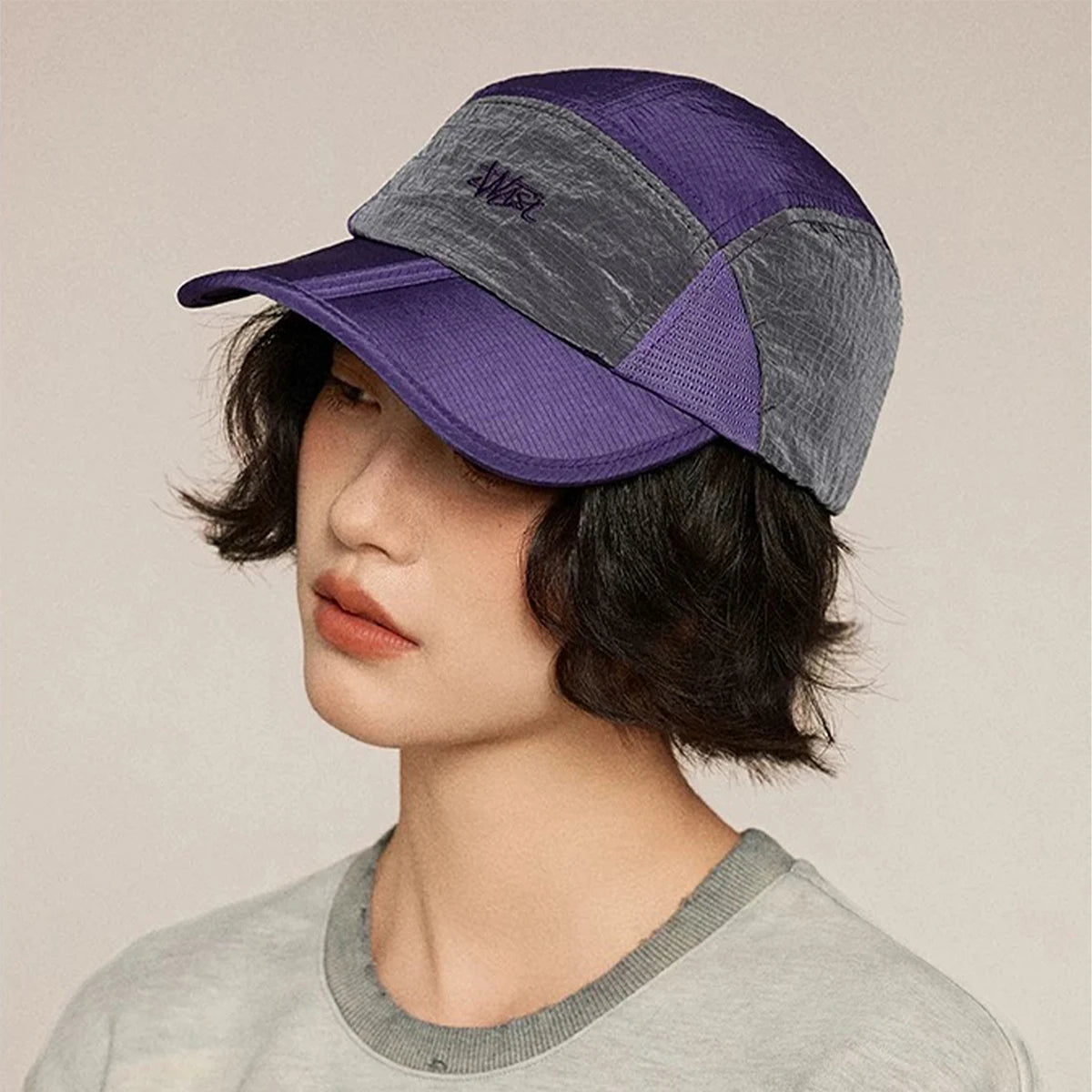 New Unisex Outdoor Letter Embroidery Baseball Hats Color Block Sunshade Quick Drying Breathable Peaked Caps Versatile Personal