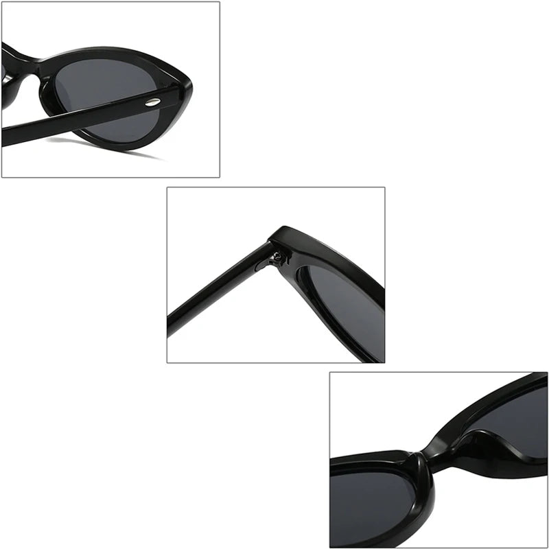 JNPCXI New Cat Eye Rivets Women Sunglasses Fashion Candy Color Shades UV400 Retro Men Trending Leopard Green Sun Glasses