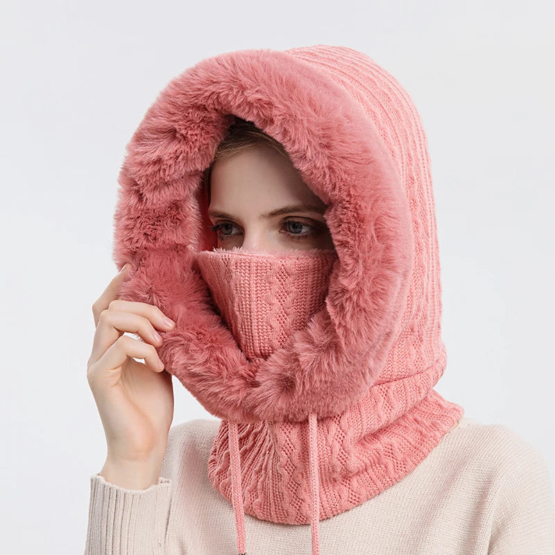 Cross-border outdoor cycling head warm winter hats ski cap insulation heat preservation centers mask sets protective cap