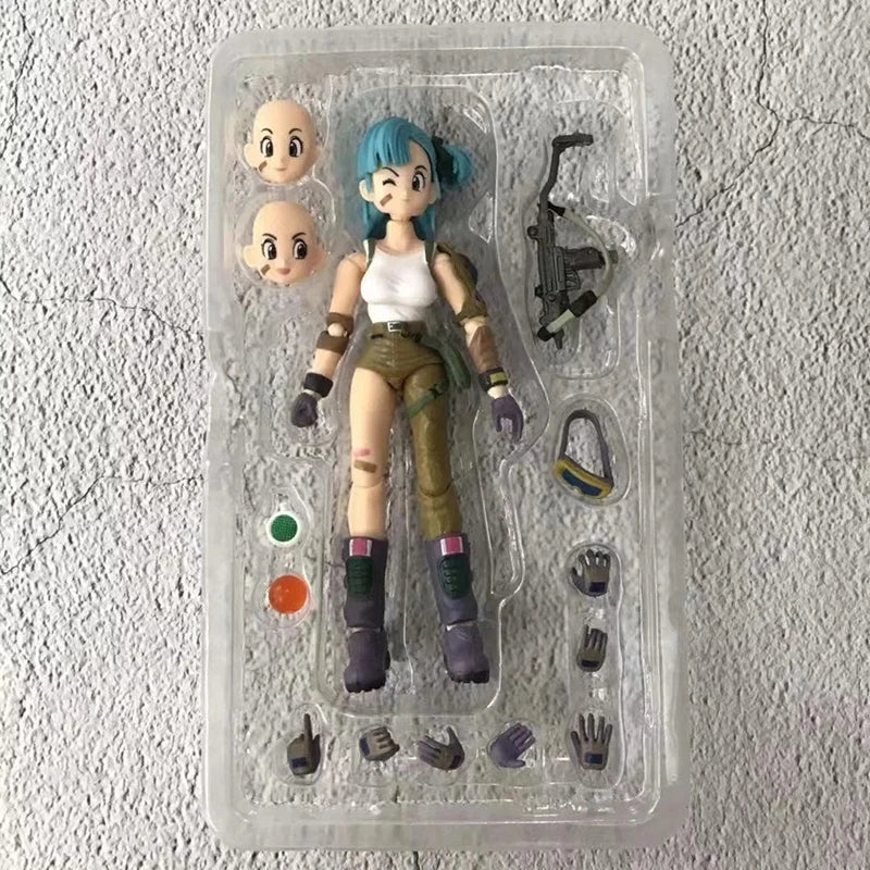 13cm SHF Dragon Ball Soldier Bulma  Action Figure PVC Battle Detector Collection