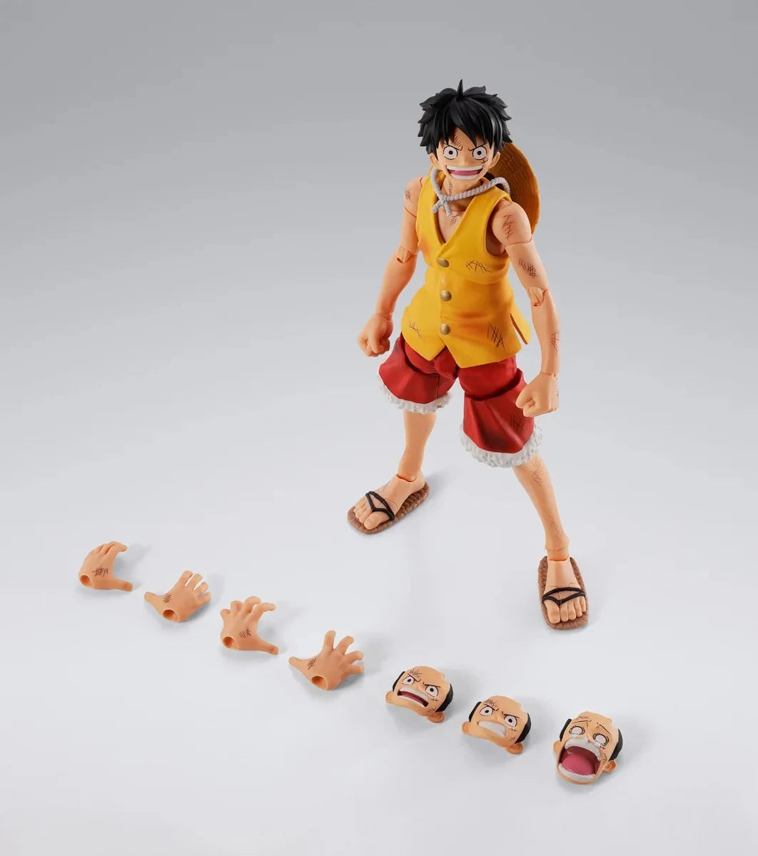 【IN STOCK】Original Bandai S.H.Figuarts One Piece Monkey D. Luffy Summit War of Marineford 14.5cm Action Figure Collectible Model