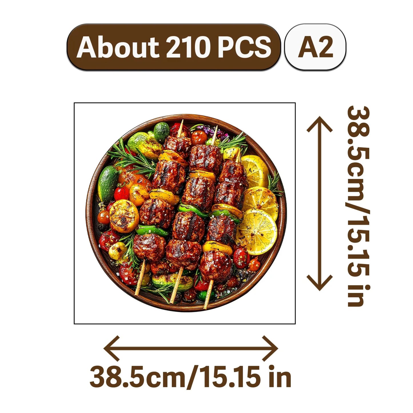 Gourmet Feast Theme Wooden Jigsaw Puzzle Wood Home Decor Painting Christmas and Halloween Gift Toy For Teen And Kid