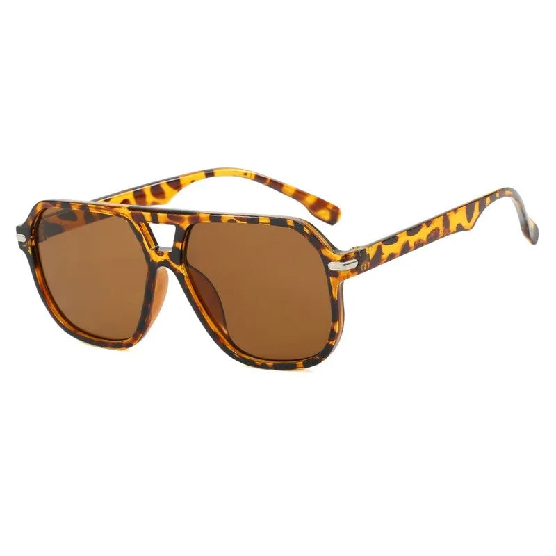 JNPCXI Retro Double Rivet Square Sunglasses Women Luxury Brand Designer Rectangle Fashion Sun Glass Vintage Eyewear Female