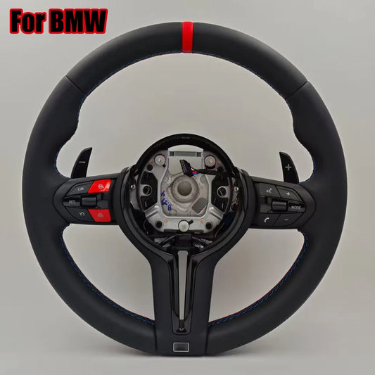 M Sport For BMW Red Blue M1 M2 Button Leather Steering Wheel F07 F10 F11 F12 F20 F21 F22 F25 F26 F30 F32 F36 F80 F82 M3 F80 F82