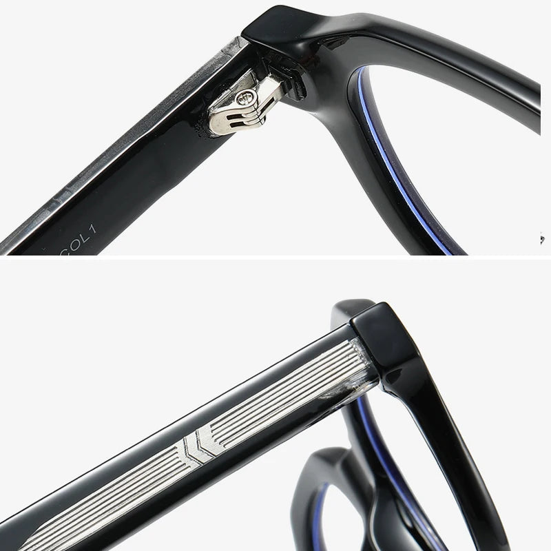JNPCXI New Acetate Glasses Frames for Men Protect Eyes Anti Blue Light Square Fashion Eyeglasses Optical Eyewear
