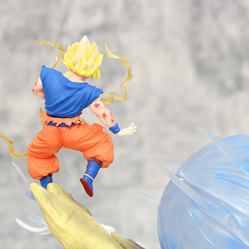 9" Dragon Ball Z Buu Boubou vs Goku Model Super Saiyan Genki Bomb Action Figure