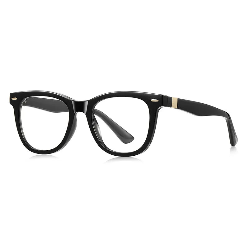 JNPCXI TR90 Anti-Blue Light Glasses Frame Retro Rivets Spring Hinge Computer Eyeglasses UV400