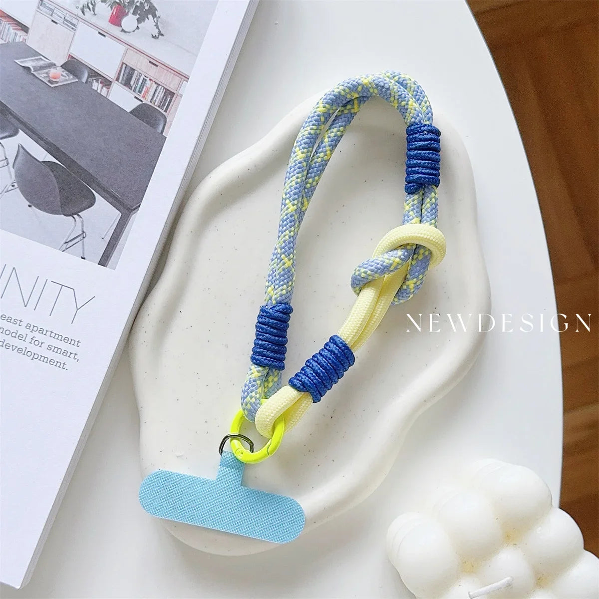 Universal Adjustable Mobile Phone Lanyard Short Wrist Strap with Self-locking Anti-drop Design Durable Polyester Phone Strap