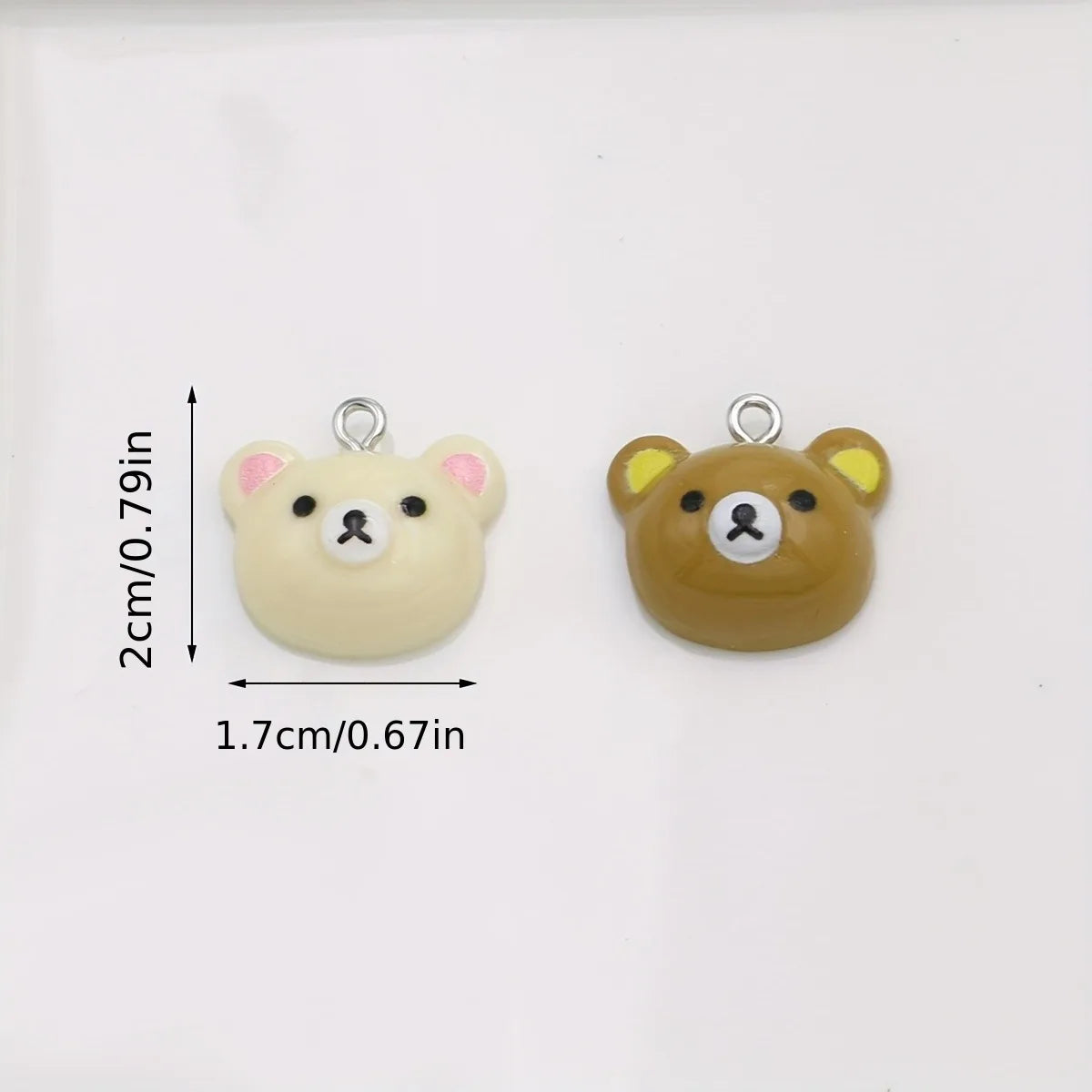 20pcs Random Mix Transparent Tulip Beads Flower Acrylic Beads for Bracelet ,Phone Chain Accessories