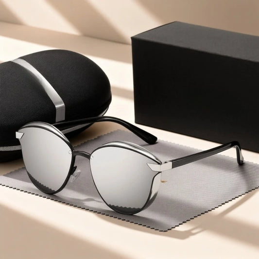 Men's Casual Half Frame Polarized Glasses UV400 Protection TAC Lenses Stylish Square Design Suitable for Daily Wear