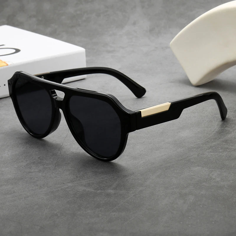 JNPCXI New Fashion Double Rivet Square Sunglasses Women Luxury Brand Designer Retro Rectangle Sun Glass Vintage Eyewear Female