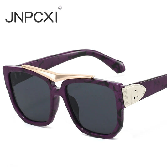 JNPCXI New Luxury Fashion Brand Designer Sunglasses Men Women Oversized Vintage Shades Glasses Trendy Cute Cool Sunglasses