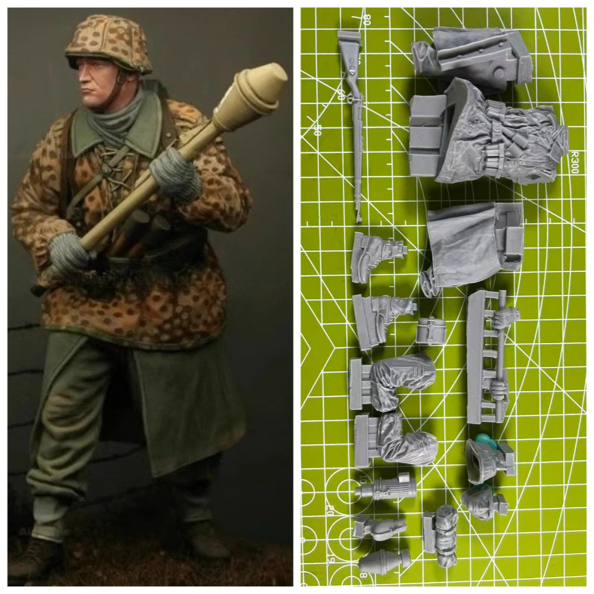 1: 16 Casting Resin Model Grey Kit Tank Member Soldier 1-Person Model Requires Assembly Unpainted
