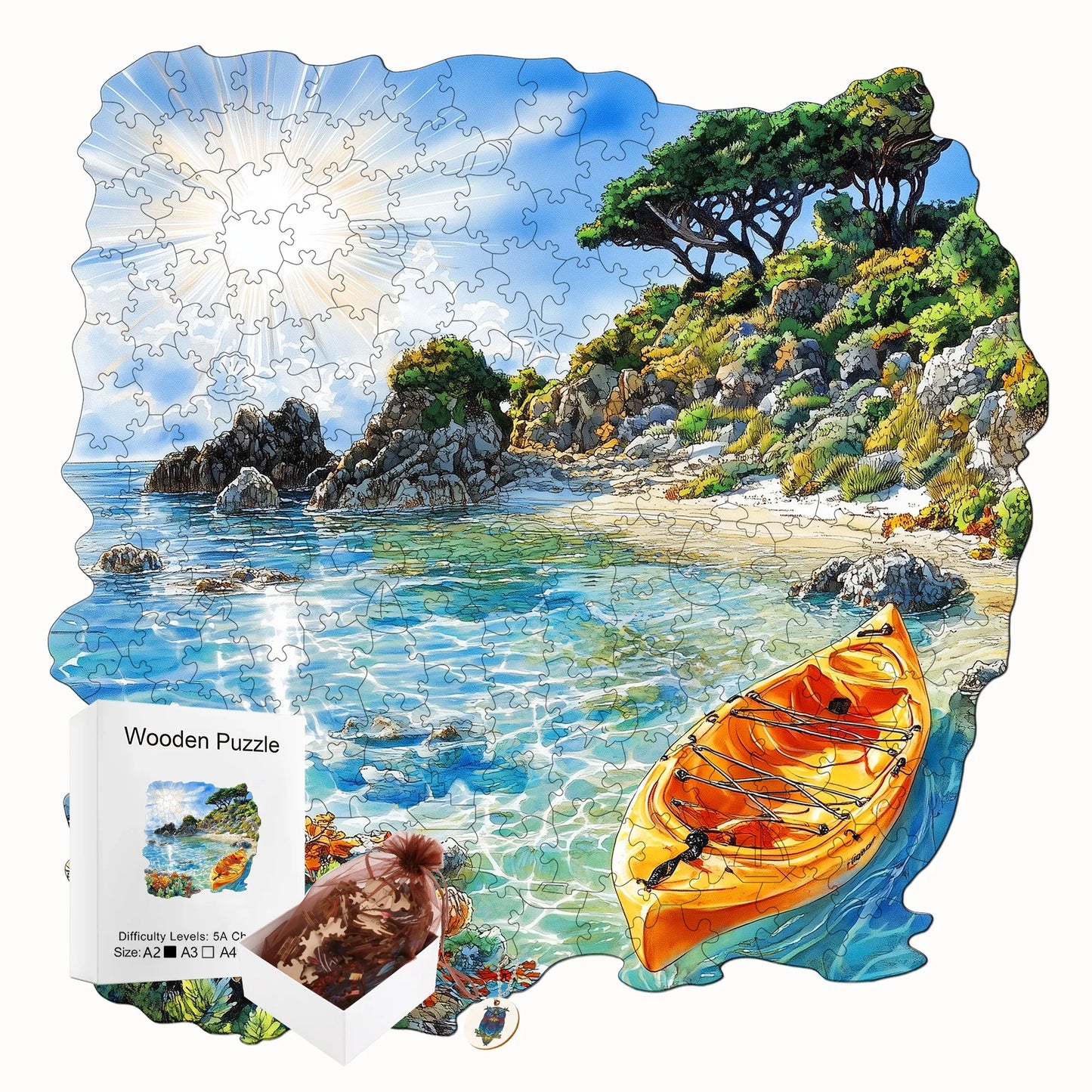 Forests and Lakes Wooden Jigsaw Puzzle Beautiful Wooden Decor Christmas and Halloween Gift Toy For Teen And Kid