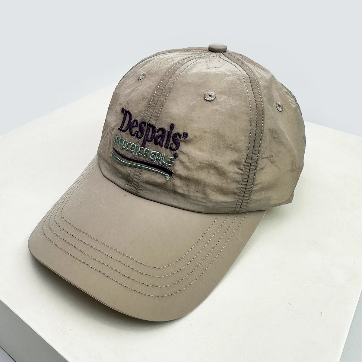 New Unisex Embroidered Despais Letters Quick Drying Baseball Hats Breathable Sports Sunshade Outdoor Peaked Caps Versatile ins
