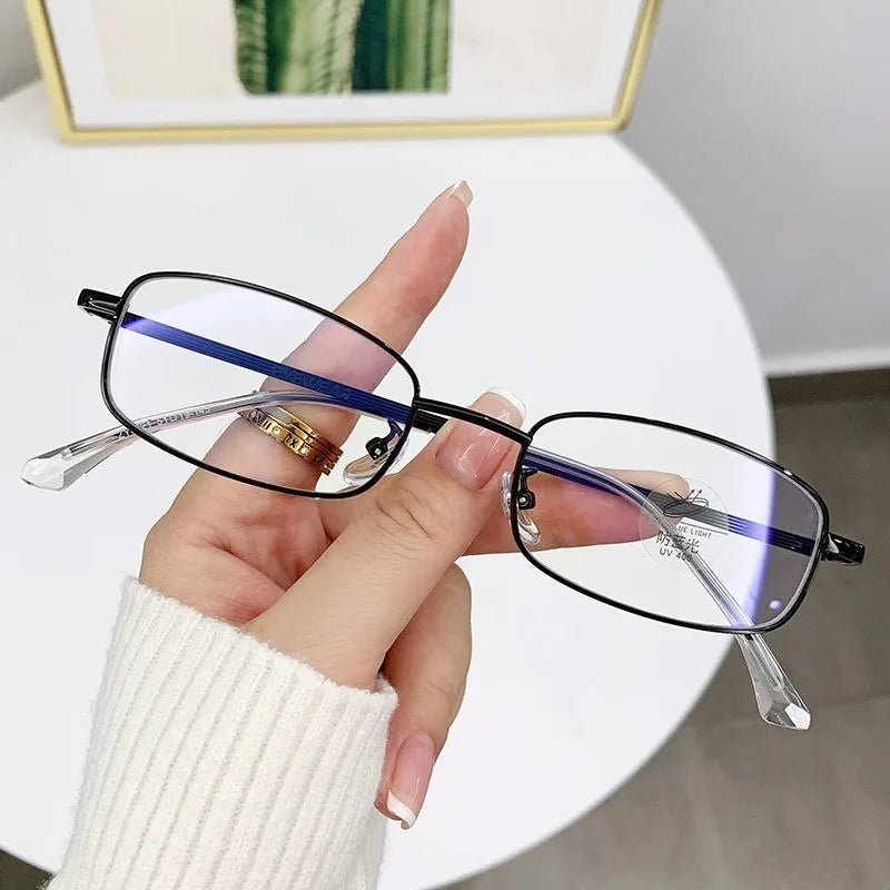 Y2K Women's Retro Small Square Frame Glasses Girls Japanese Harajuku Glass Eyewear Decorative Computer Anti-blue Eyeglasses