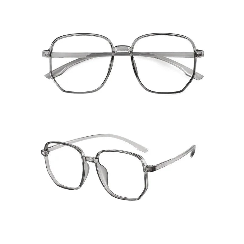 Stylish Black Rectangular Rimmed Glasses  Unisex Lightweight  Material Detachable Lenses Modern Design for Parties