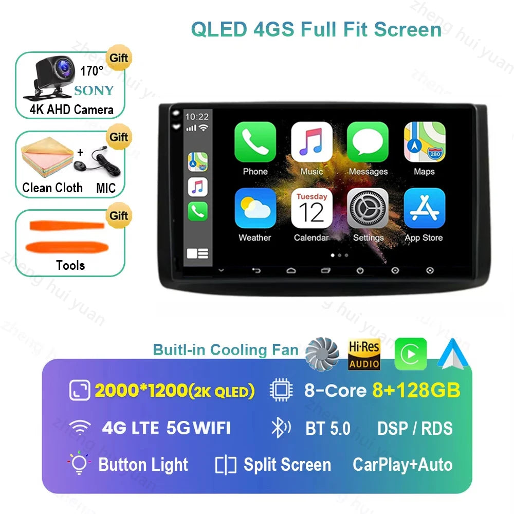 For Chevrolet Aveo T250 2006 - 2012 Nexia 1 2020 2021 - 2022 Android 16 CarPlay Auto Car Radio Multimedia navigation video DVD