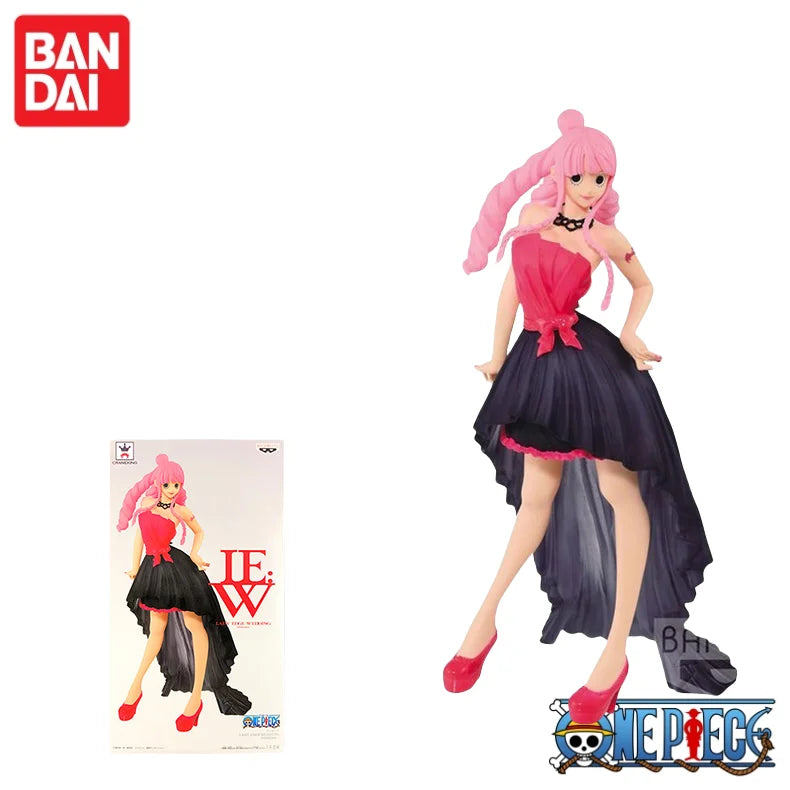 Special OfferIn Stock Bandai Original One Piece Boa Hancock Perona Weiwei Nami Wedding Dress Mol Doll Action Collection StatueFi