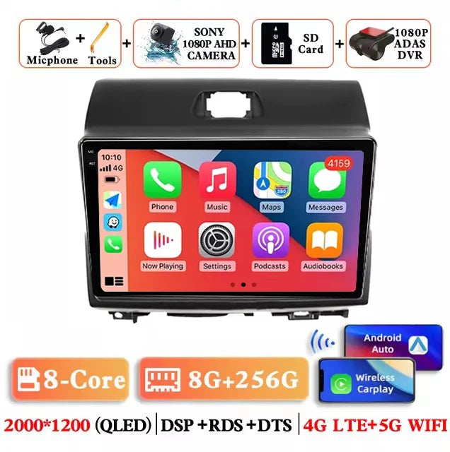 Android 15 Carplay Auto Car Radio for r KIA Ray 2011 - 2017 Multimedia Stereo Player GPS Navigation Head Unit Wifi 4G+WIFI