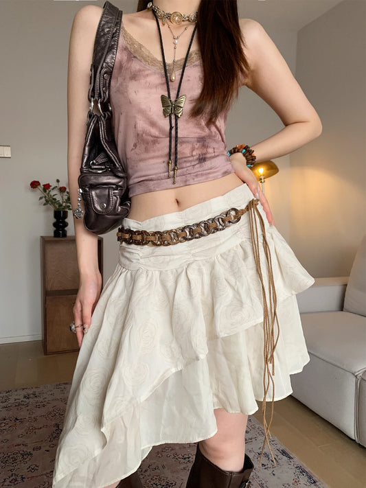 New Ethnic Style Wax Rope Braided Handmade Belt Bohemian Style Waist Chain For Women's Dress Accessory Belt