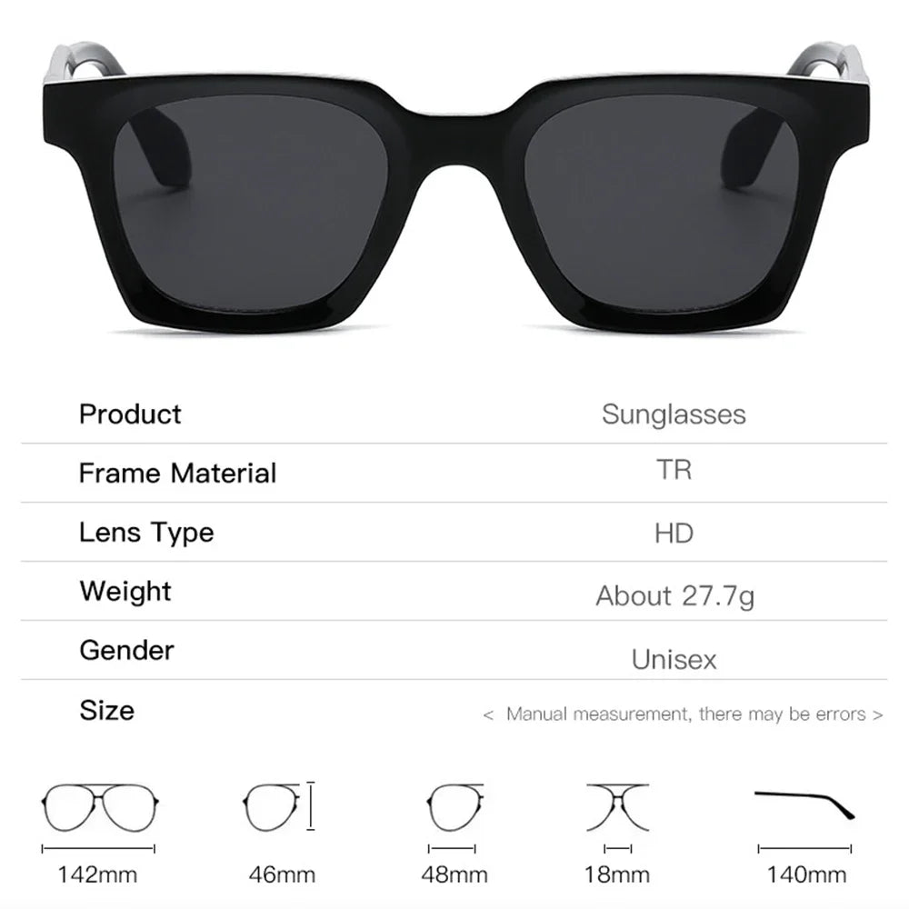 LNFCXI Fashion Rivet Square Sunglasses Women for Men Luxury Brand Designer Sun Glasses Punk Anti Blue Light Eyeglasses Frame
