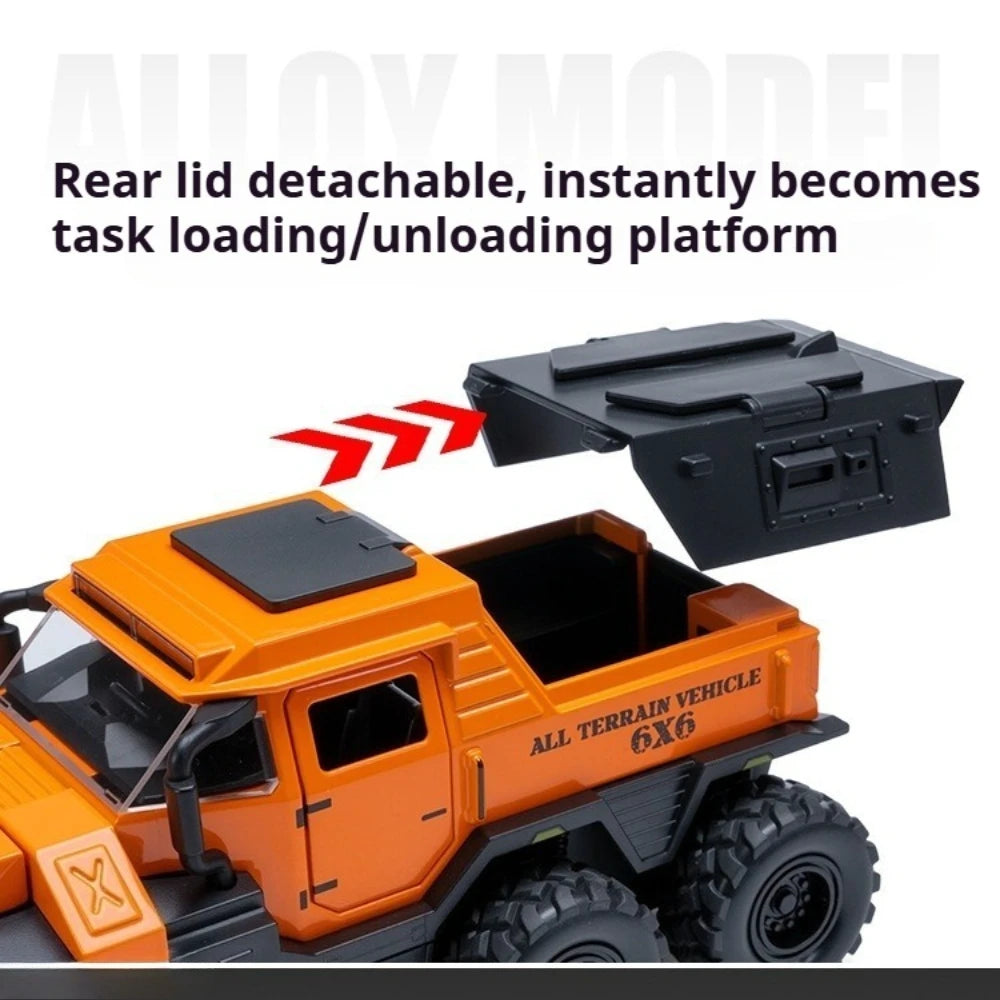 1:32 Conqueror Dongfeng Mengshi Car Model Alloy Diecast Toys Doors Opened Rubber Tire Pull Back Vehices for Friend Holiday Gifts