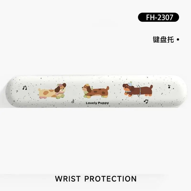 Cartoon Wrist Rest Mouse Pad Memory Foam Keyboard Wrist Support Anti Slip Ergonomic Mousepad for Office Gaming PC Computer Desk