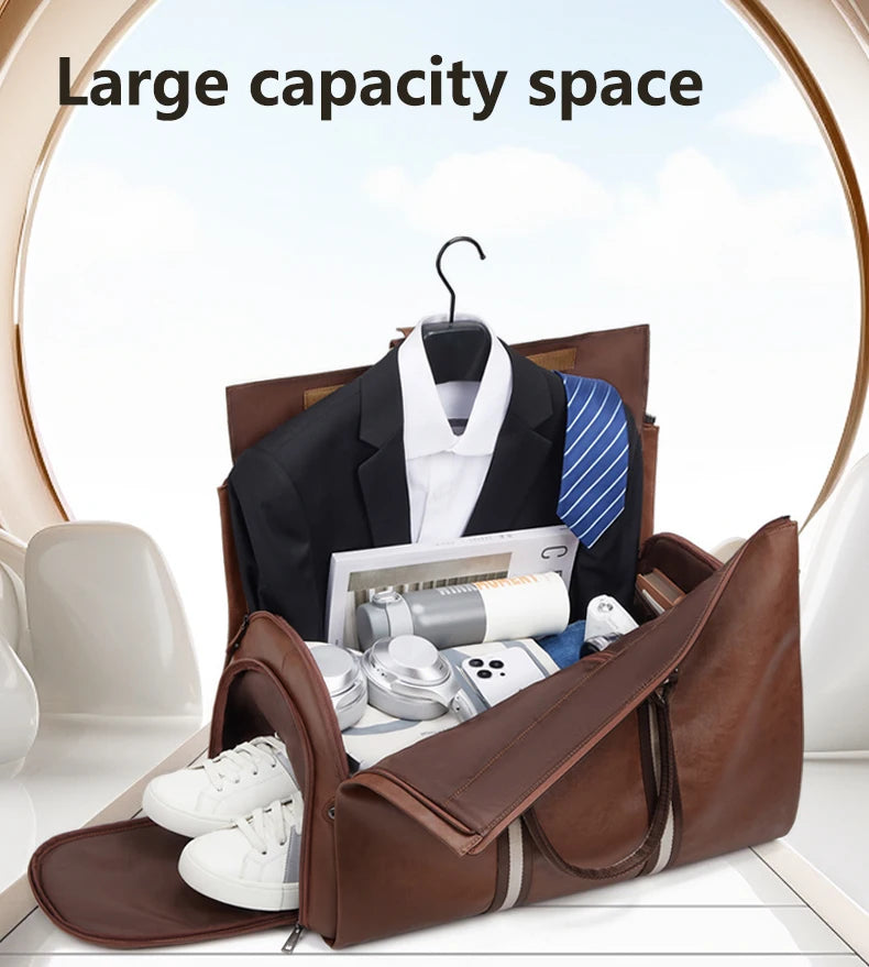 SWISS MILITARY XL Capacity Leather Bag Multifunction Lugage AntiWater Travel Bag