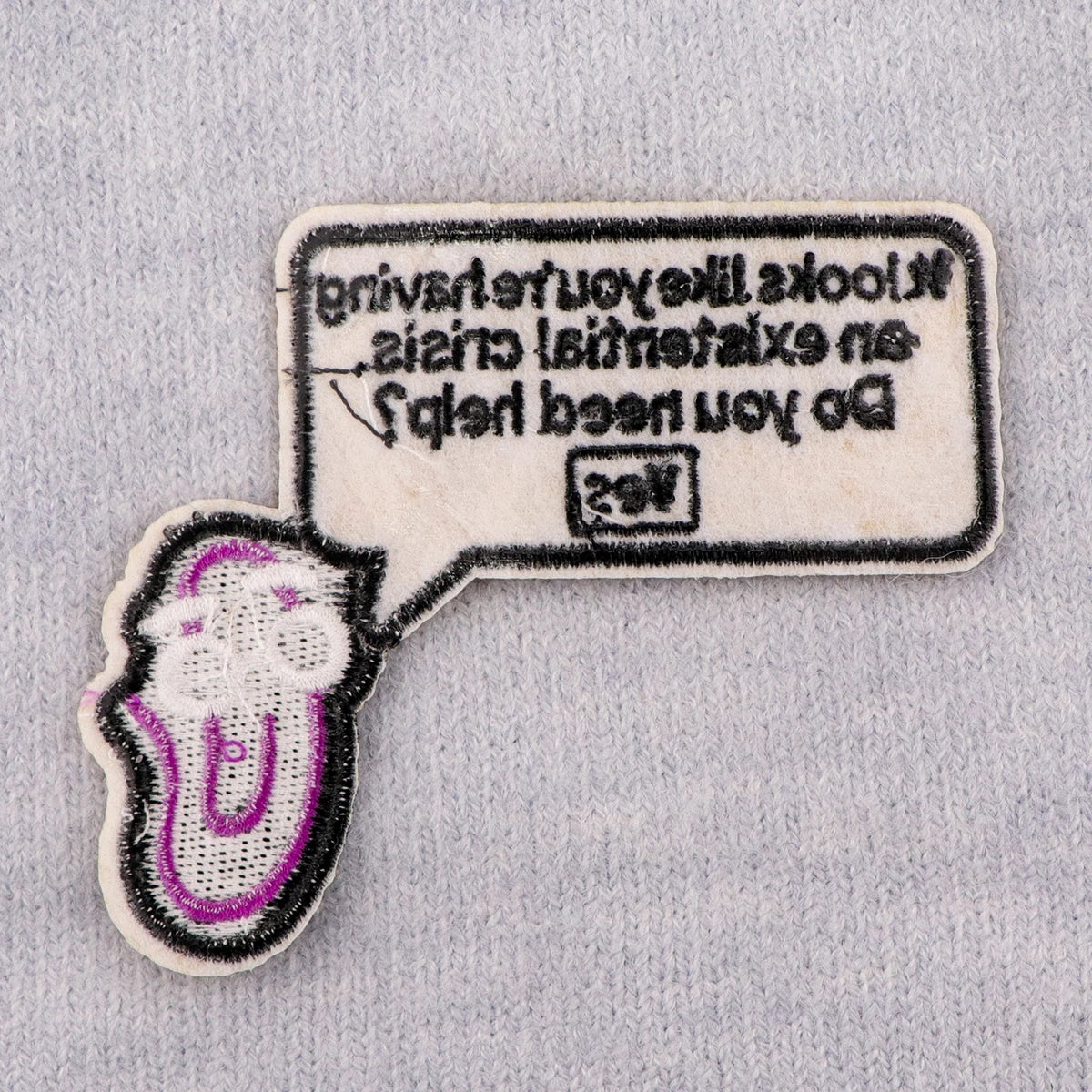 Do you need help? Embroidery Patch Iron On Patches for Clothing Thermoadhesive Patches Funny Patches On Clothes Badge DIY Sew