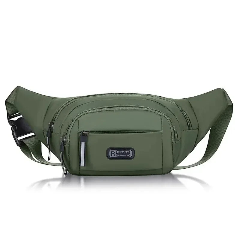 Color Men's Canvas Waist Pack Anti-Theft Running Fanny Bag Slim Outdoor Sport