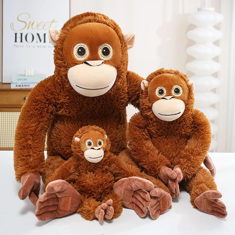 30-90CM Cartoon Gorilla Plush Toy Chimpanzees Monkey Soft Stuffed Doll Room Decor Birthday Gift Orangutan Plushies Dolls