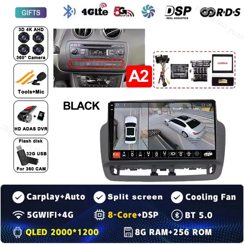 Android 15 For SEAT LBIZA 2012 2013 2014 2015 Auto Radio Car Multimedia Video Player GPS Navigation QLED Touch Screen 5G WIF