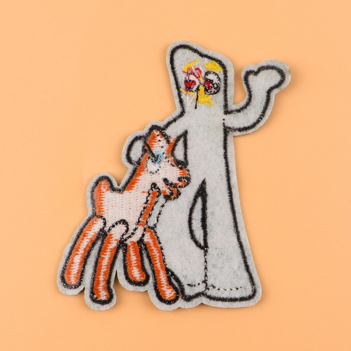 Cartoon Figure Patches On Clothes Cute Animal Iron on Embroidered Patches For Clothing DIY Stripes Applique Accessory