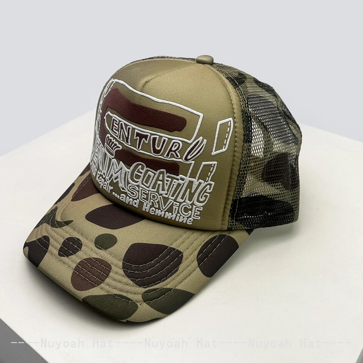 New Unisex American Style 3D Printed Letter Baseball Hats Sunshade Personal Breathable Color Block Trucker Caps Versatile Mesh