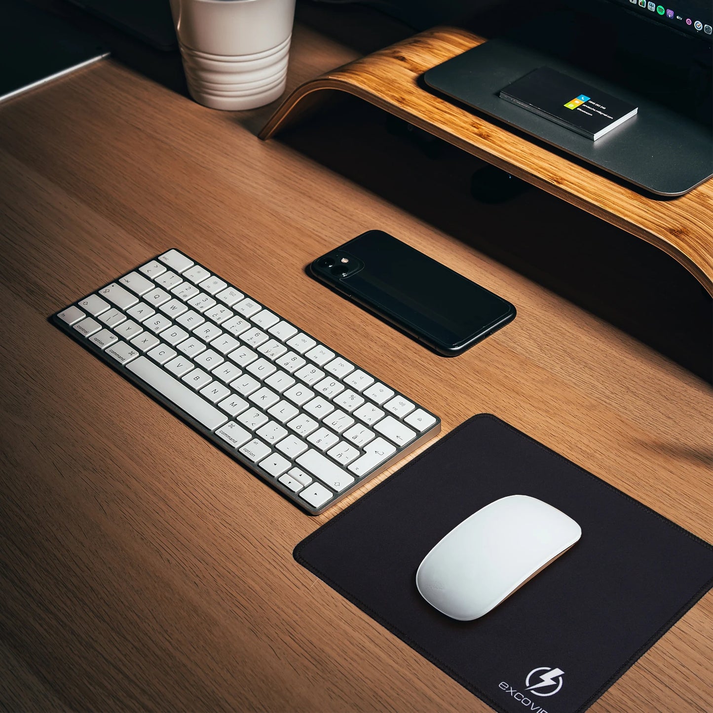 EXCO Gaming Mouse Pad with Stitched Edge Non-Slip Rubber Base Small Office Smooth Mousepad for Computer Laptop Washable Portable