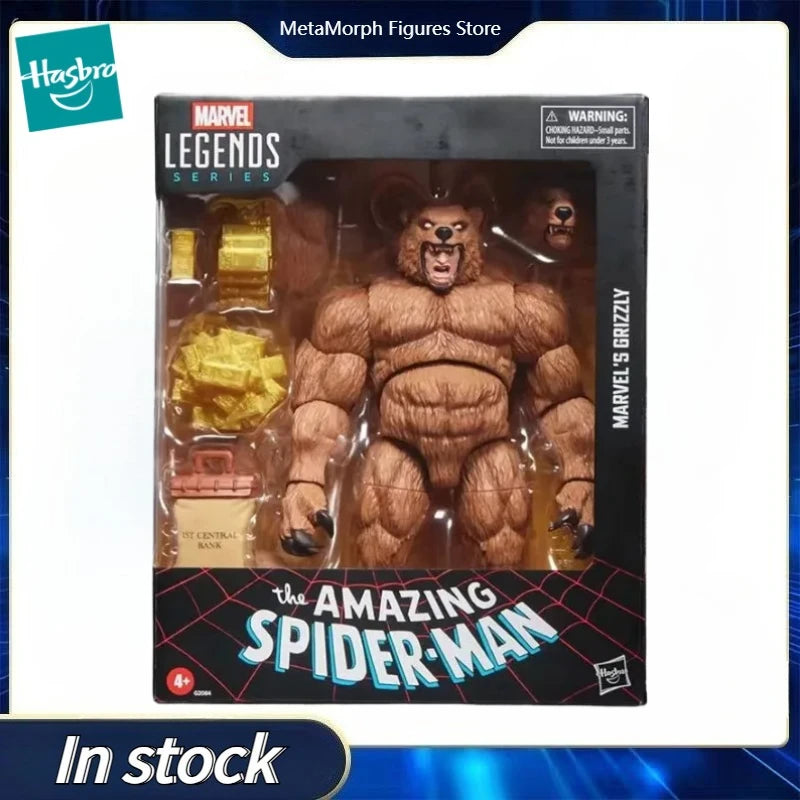 Original Hasbro Marvel Legends Series THE AMAEING SPIDER-MAN GRIZZLY Anime Fiqure Toy Model Collection