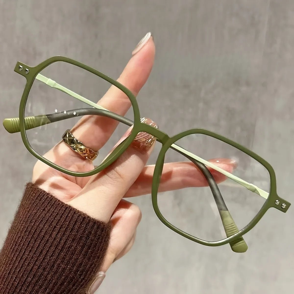 Women's Retro Square Reading Glasses +1.10 To+4.00 Strength for Daily Use