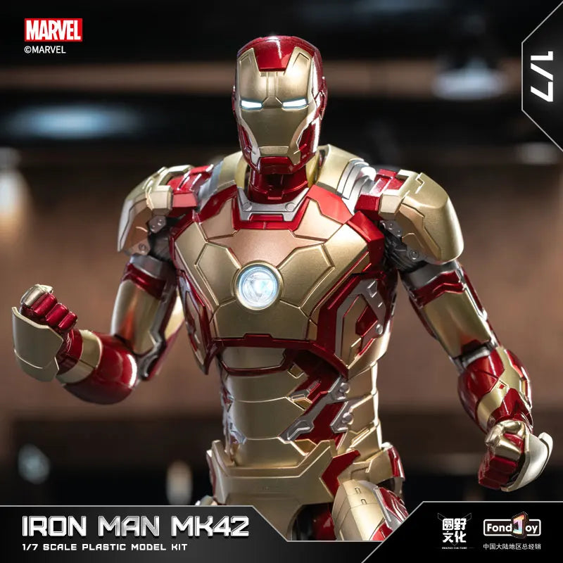 Original LED FondJoy Iron Man MK42 MK43 MK46 MK1 MK2 MK3 MK4 DIY Action Figures