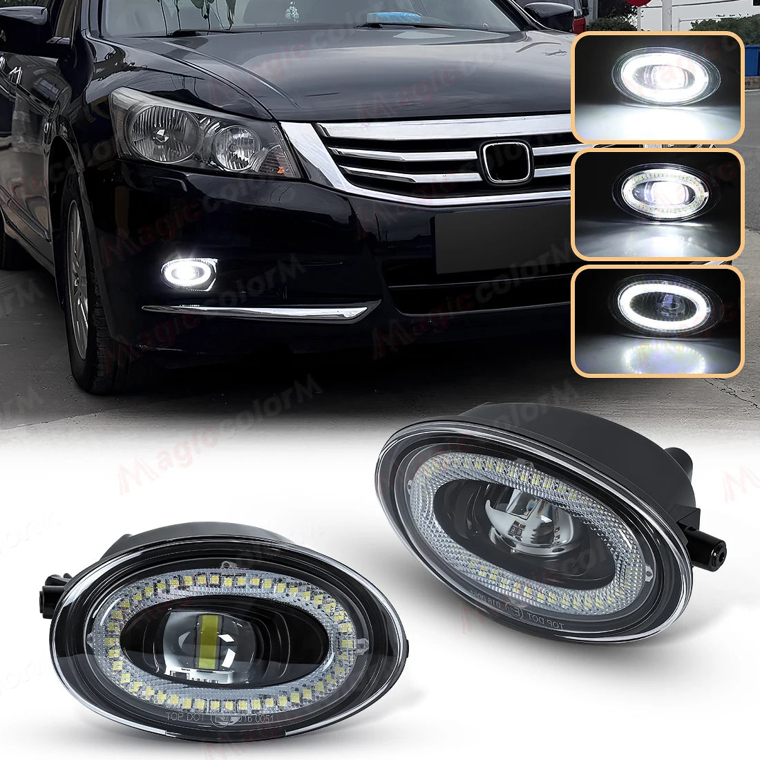 2Pcs LED Fog Lamps For Honda Accord 2008 2009 2010 2011 2012 2013 For Civic 2009-2015 For JAZZ FIT 2012-2014 Car Accessories 12V