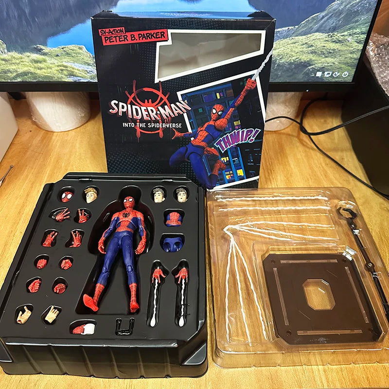 Miles Sentinel Peter Parker Sv Spider Verse Noir Action Figures PVC Collects 01