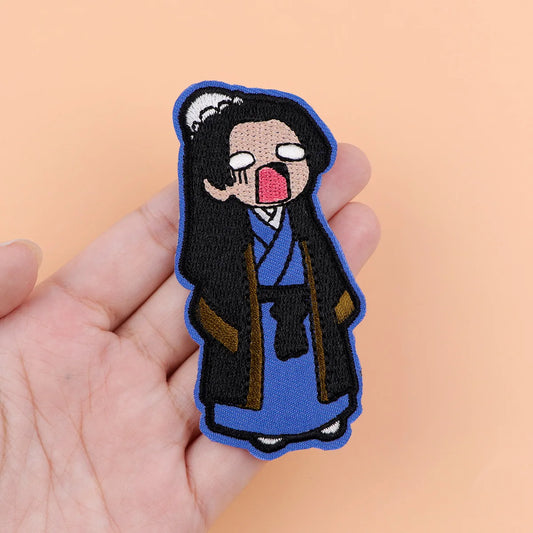Funny Anime Boy Iron On Patch Clothes Patch For Clothing Cartoon Embroidered Patch Garment Apparel Accessories Sewing Stickers