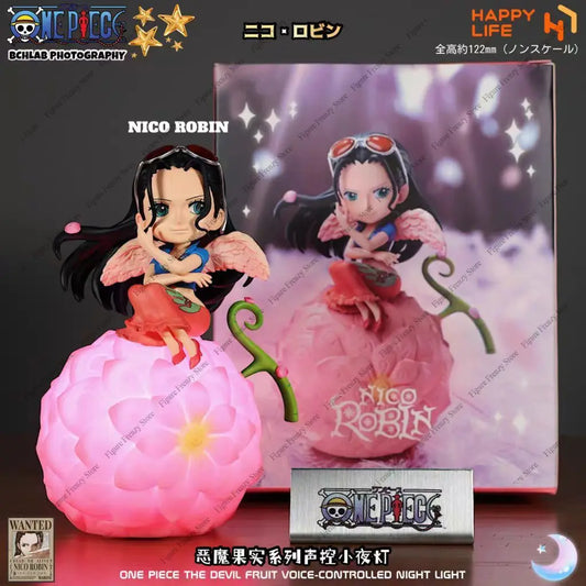 Special OfferHot Anime One Piece Devil Fruit Robin Ace Luffy Nico Night Light Figure Mol Figure Desktop Ornament Trendy Toys Bir